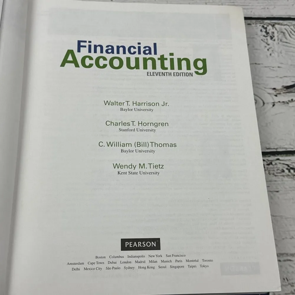 Financial Accounting by Harrison, Horngren, Thomas, Tietz -‎ 11th Edition